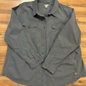 SOLD *** ITEM NOT FOR SALE ****Carhartt Women's Gray RuggeButton Down Shirt 3X